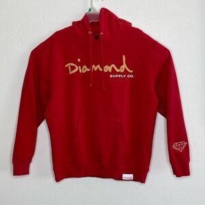Diamond Supply Co. Red Pullover Hoodie Size L